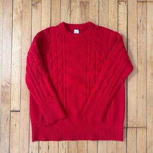 a new day red sweater